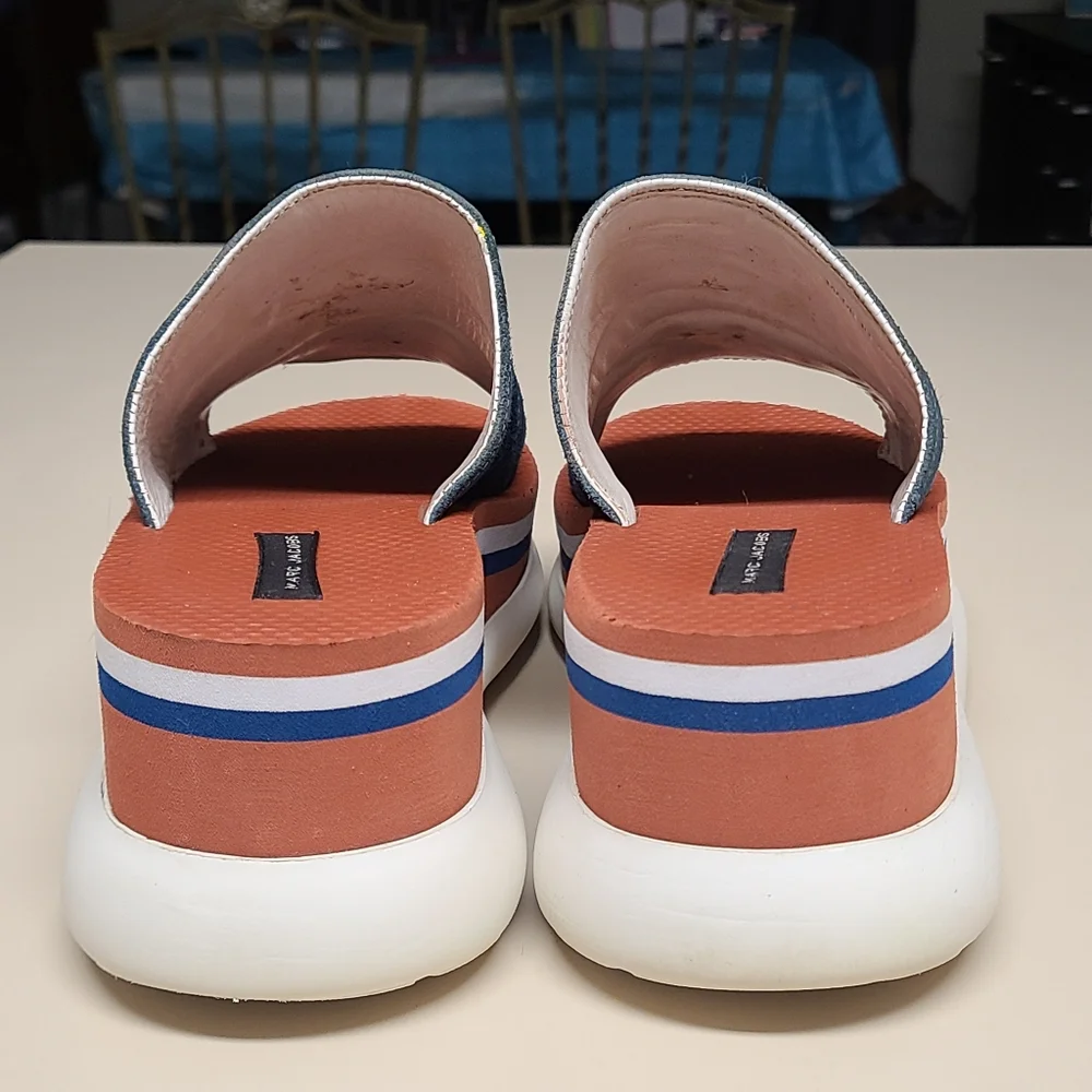 Marc Jacob's Lex Suede chunky platform sport slide size 38 - Picture 6 of 10